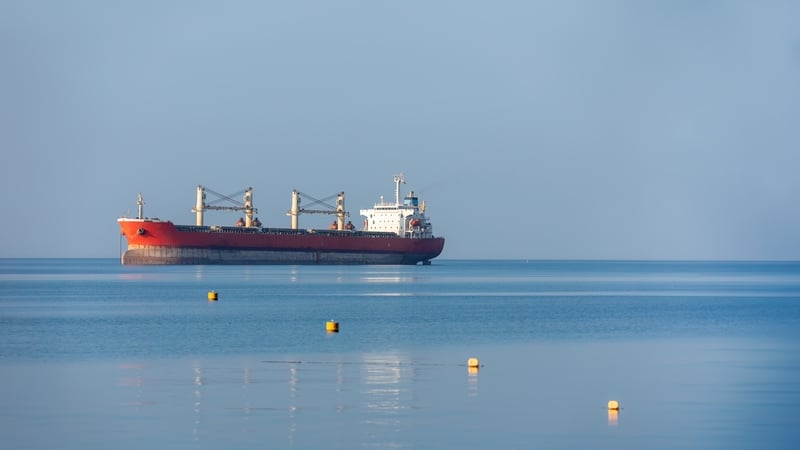 A large oil tanker in the Gulf of Aqaba, Jordan