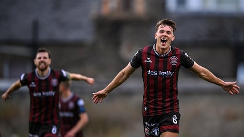 Dayle Rooney celebrates after scoring the only goal