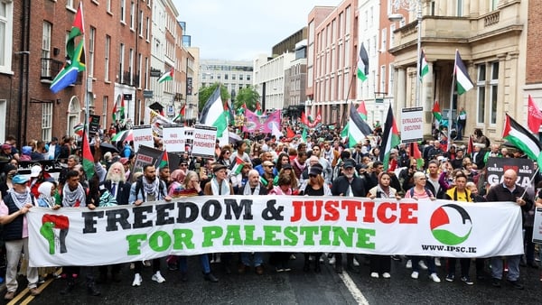 Today's march was organised by the Ireland-Palestine Solidarity Campaign