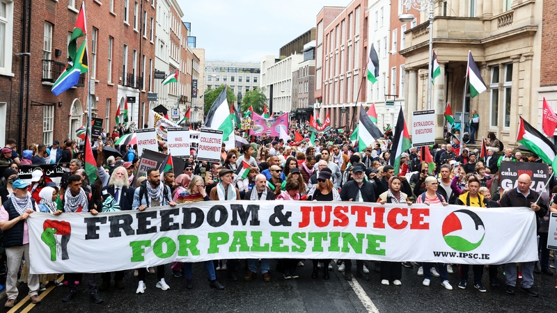 Today's march was organised by the Ireland-Palestine Solidarity Campaign