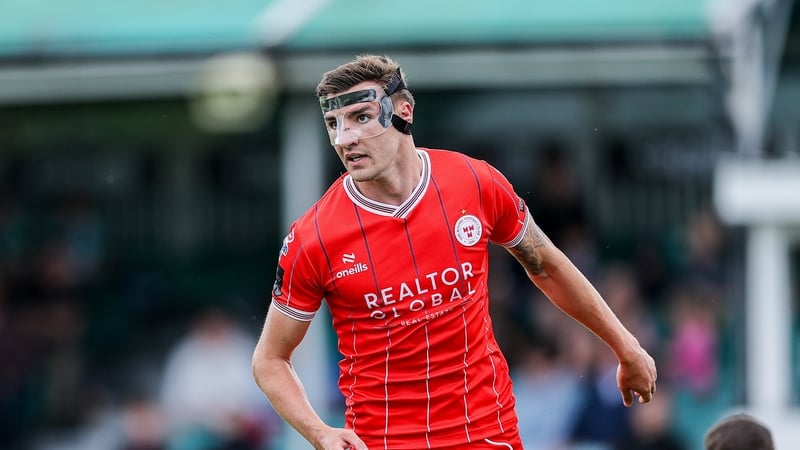 Sean Boyd donned a mask after picking up a facial injury in Gibraltar