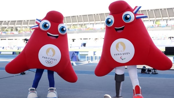 The Olympic Phryge (R) with her friend the Paralympic Phryge.