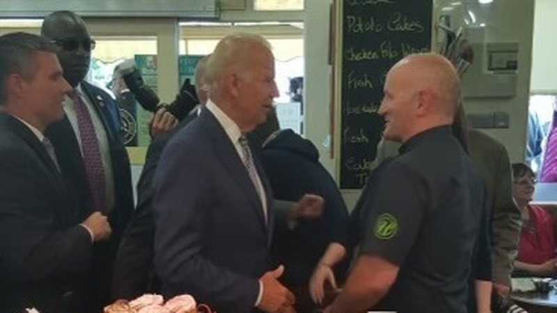 US President Joe Biden met with local business owner Anthony Heffernan last year