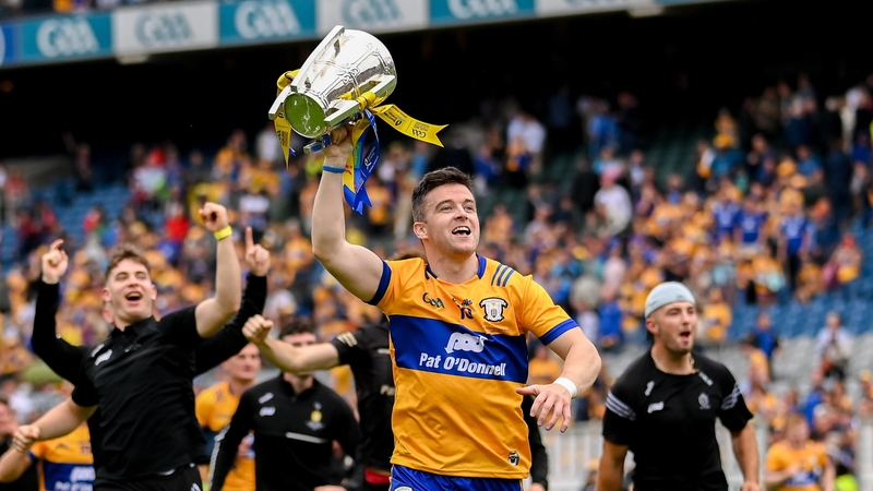 Clare's Tony Kelly leads the celebrations at Croke Park