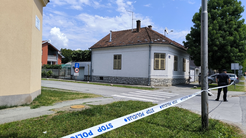 The scene at the nursing home in Daruvar sealed off by police