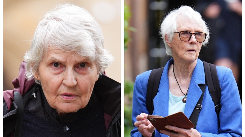 Reverend Sue Parfitt (L) and Judith Bruce apppeared in court in London