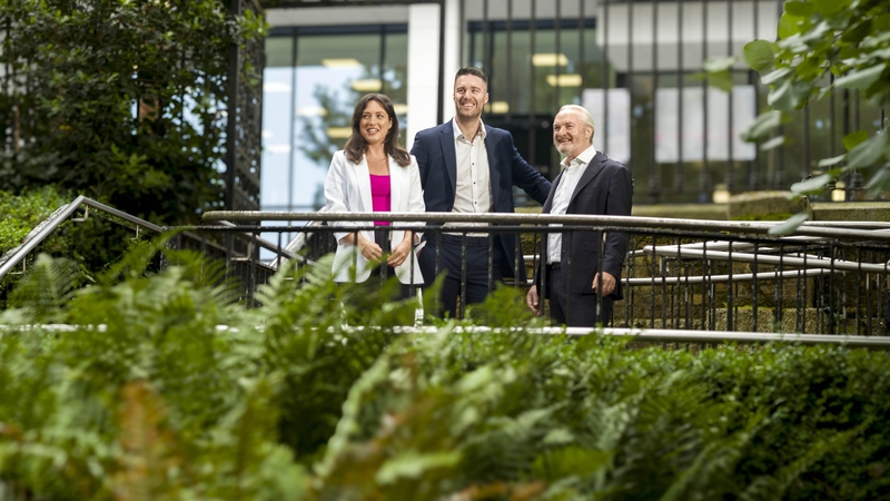 Ciara Hogan, Miagen's Commercial Director, Brian Byrne, Miagen's COO and Teddy Murphy, founder and CEO Miagen