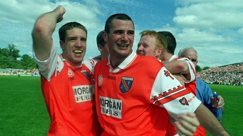 Kieran McGeeney (L) with Steven McDonnell back in 2000