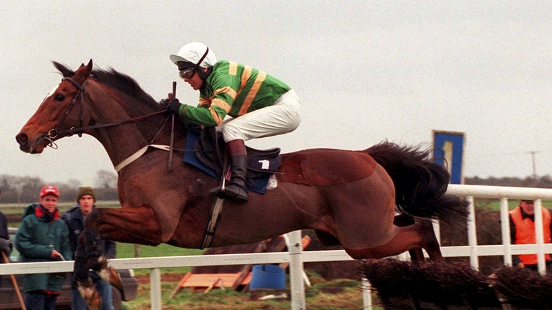 Istabraq, with Charlie Swan up, leading, as most racing fans will remember him