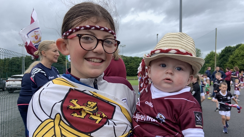 Top Galway fans Sophie and Paídí at Dunmore MacHales
