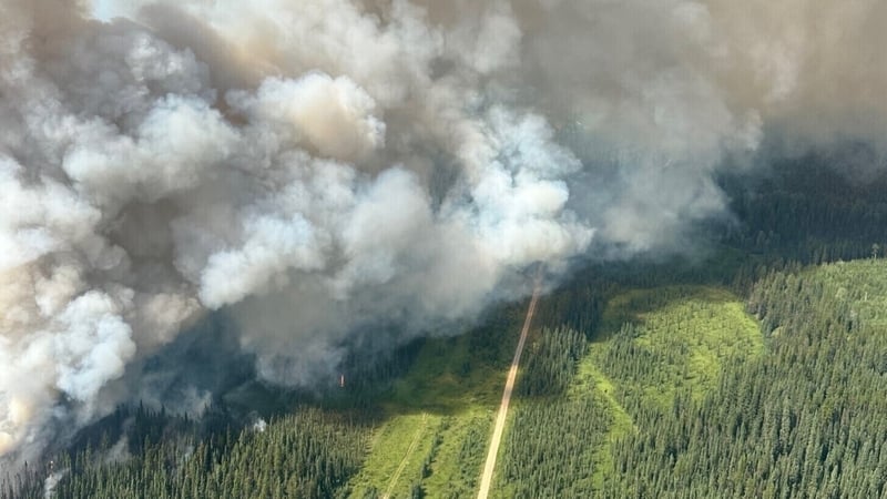 Parks Canada said there had been a 'significant loss' of buildings inside Jasper (Pic: Alberta wildfire social media account/Handout)