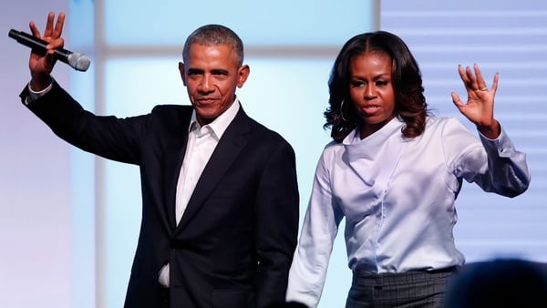 Barack and Michelle Obama told Kamala Harris that her run would be 'historic' (File image)