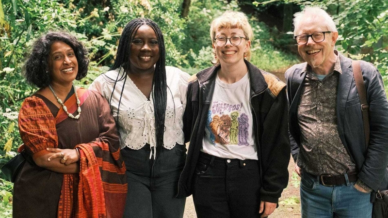 (L-R) Joanna Dukkipati, Tomiwa Morris, Kel Menton and Vincent Woods at the Young Tongues of Cork Festival (Pic: Ze Bateira)