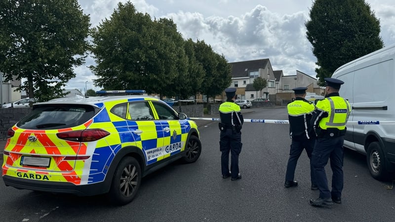Gardaí at the scene in the Drumcairn Estate this morning
