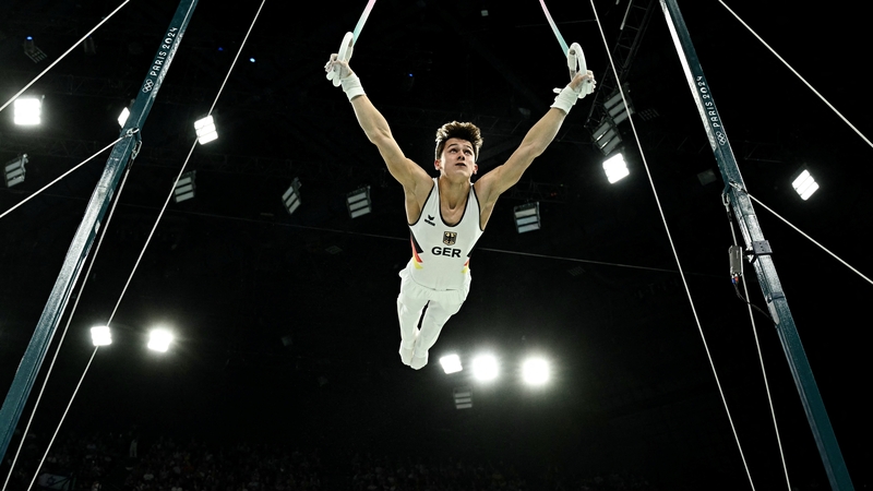 Germany's Timo Eder in action on the bars