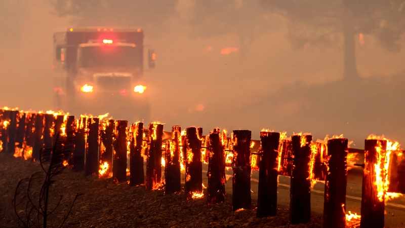 A wildfire in northern California forced more than 4,000 people to evacuate