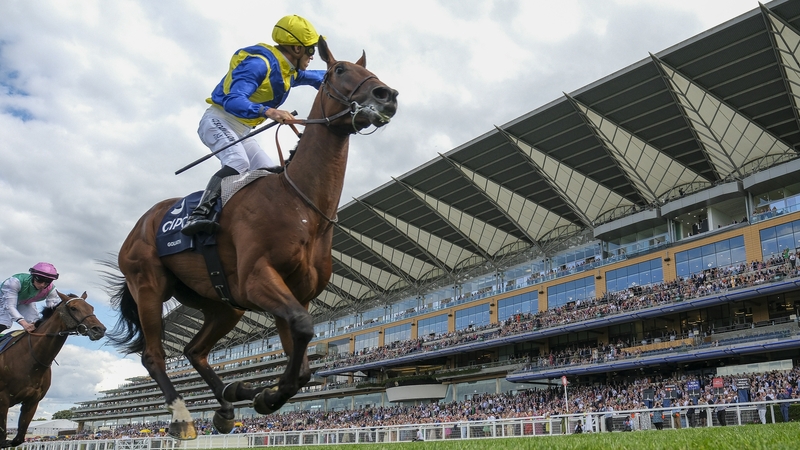 Cristophe Soumillon riding Goliath to win The King George VI And Queen Elizabeth Qipco Stakes