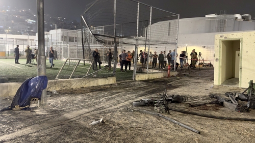 The rocket struck a football pitch in the Druze village in the Israeli-occupied Golan Heights