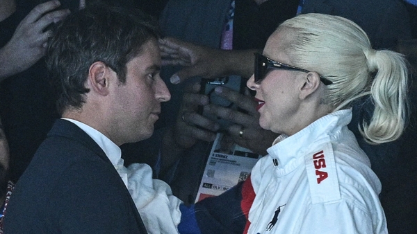 Lady Gaga appears to introduce boyfriend as 'fiancé'