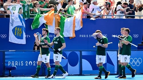 Ireland applaud the travelling fans after a solid display against Australia