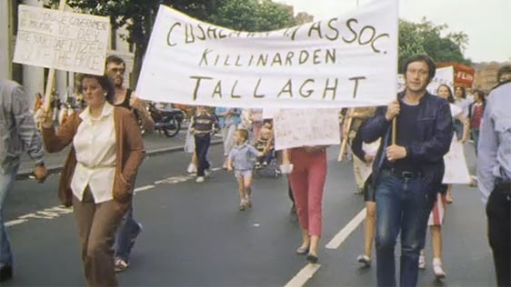 Protesters march through Dublin city centre demanding the complete restoration of food subsidies, 1…