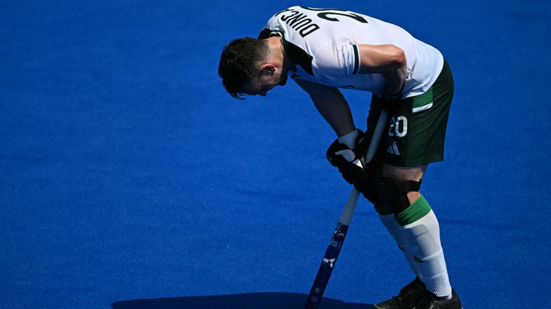A dejected Jeremy Duncan reacts after India take the lead