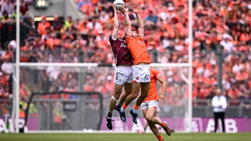 Niall Grimley of Armagh in action against Galway's Cein Darcy