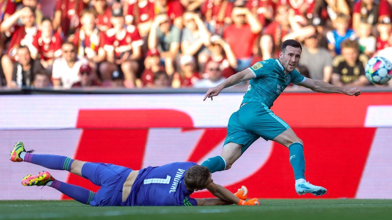 Aaron Greene finishes the first of his two goals