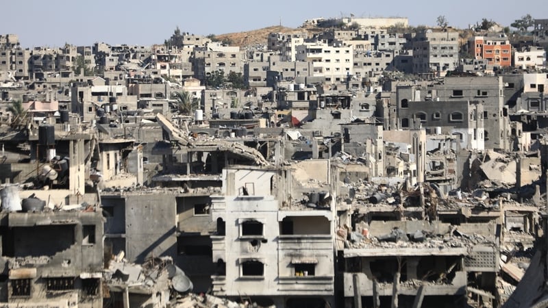 Destruction in Gaza City yesterday - the WHO is warning about the 'dire conditions' Palestinians are facing