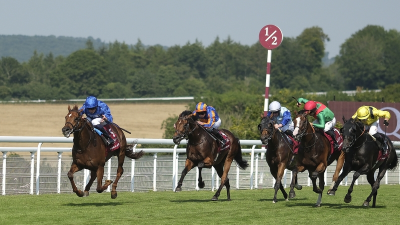 Notable Speech quickens clear of his rivals in the feature race at Goodwood