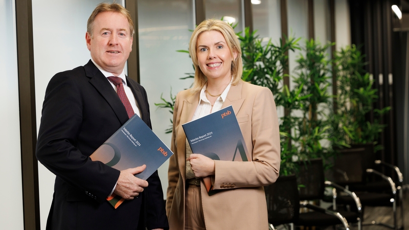 PTSB's chief executive Eamonn Crowley and chief financial officer Nicola O'Brien