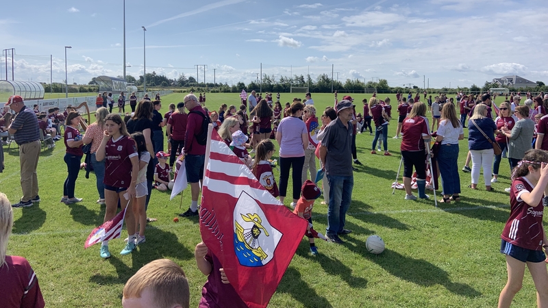 Galway fans gathered in Claregalway ahead of Sunday's final