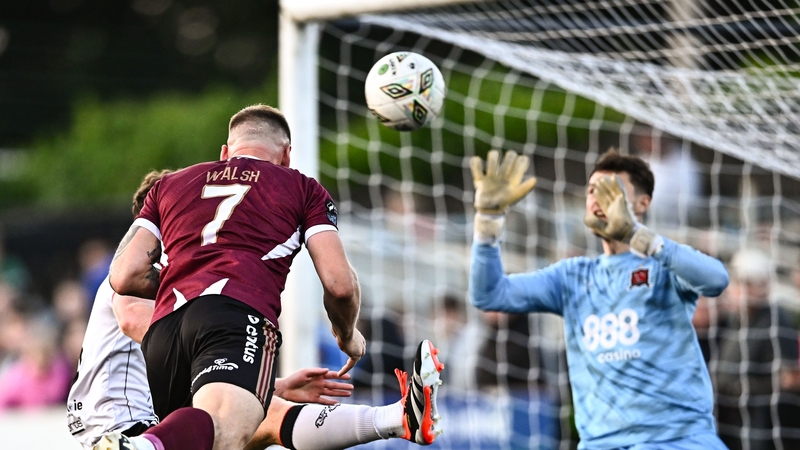 Stephen Walsh scores Galway United's first goal