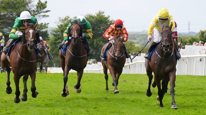 The Wallpark (yellow silks) followed up last month's win at Kilbeggan in the feature at Galway
