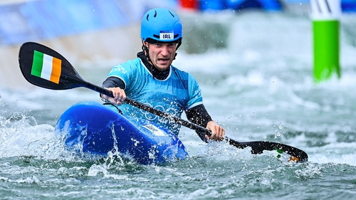 Noel Hendrick of Team Ireland during the men's kayak cross