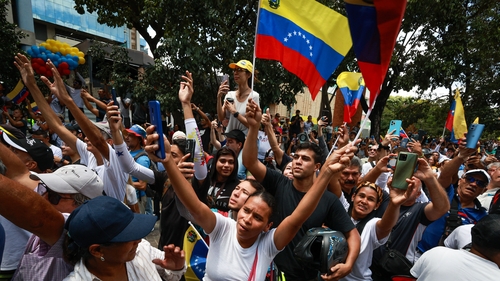 The rallies appeared to be peaceful, a contrast to the chaotic protests that broke out following last Sunday's election