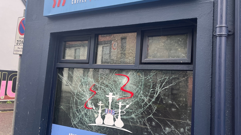 Several businesses were completely destroyed in overnight arson attacks