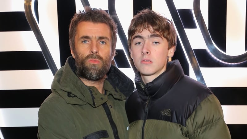 Liam Gallagher with his son Gene