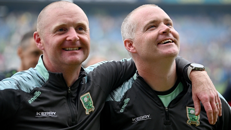 Kerry joint managers Declan Quill (r) and Darragh Long after their side's victory