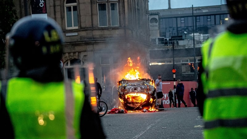 The disorder broke out after three girls were killed in the seaside town of Southport