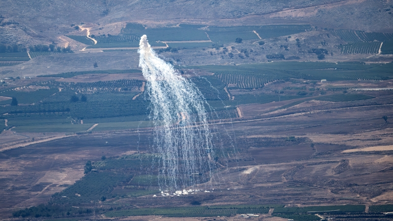 An airstrike is being carried out by the Israeli army in southern Lebanon