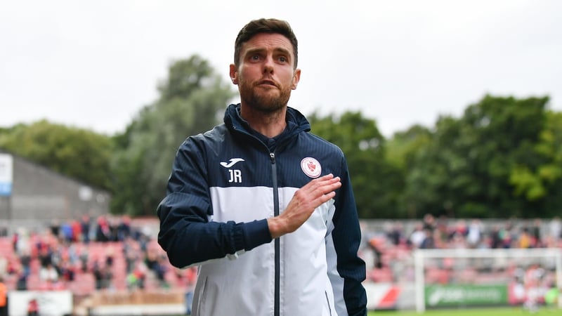 Sligo Rovers manager John Russell reacts to a decision during the club's match against St Patrick's Athletic in Richmond Park