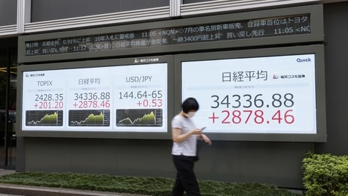 The Nikkei index plunged more than 12% yesterday - the largest points drop in its history
