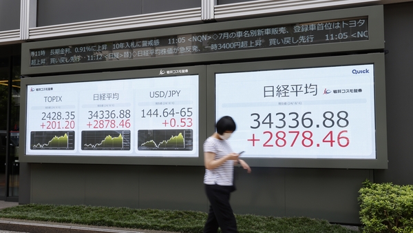 The Nikkei index plunged more than 12% yesterday - the largest points drop in its history