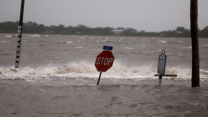 High winds, rain and storm surge from Debby inundate a neighbourhood in Cedar Key, Florida