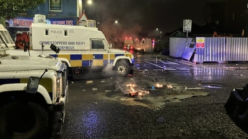 Several violent incidents broke out in Belfast after anti-immigration protests on Saturday