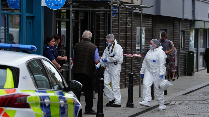 Forensic investigators enter the disused building in Fore Bondgate, Bishop Auckland in County Durham where the skeleton of a baby was found