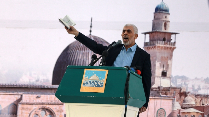 Yahya Sinwar, Hamas's leader in Gaza since 2017, has not been seen since the 7 October attack (File image)