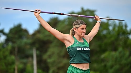 Kate O'Connor during a Team Ireland athletics squad training session ahead of the 2024 Paris Olympic Games