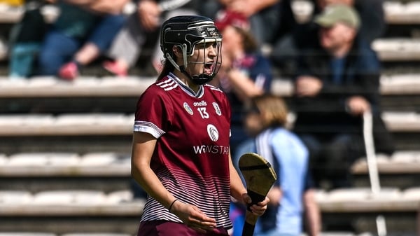 Carrie Dolan celebrates scoring the winning point during the semi-final against Tipperary